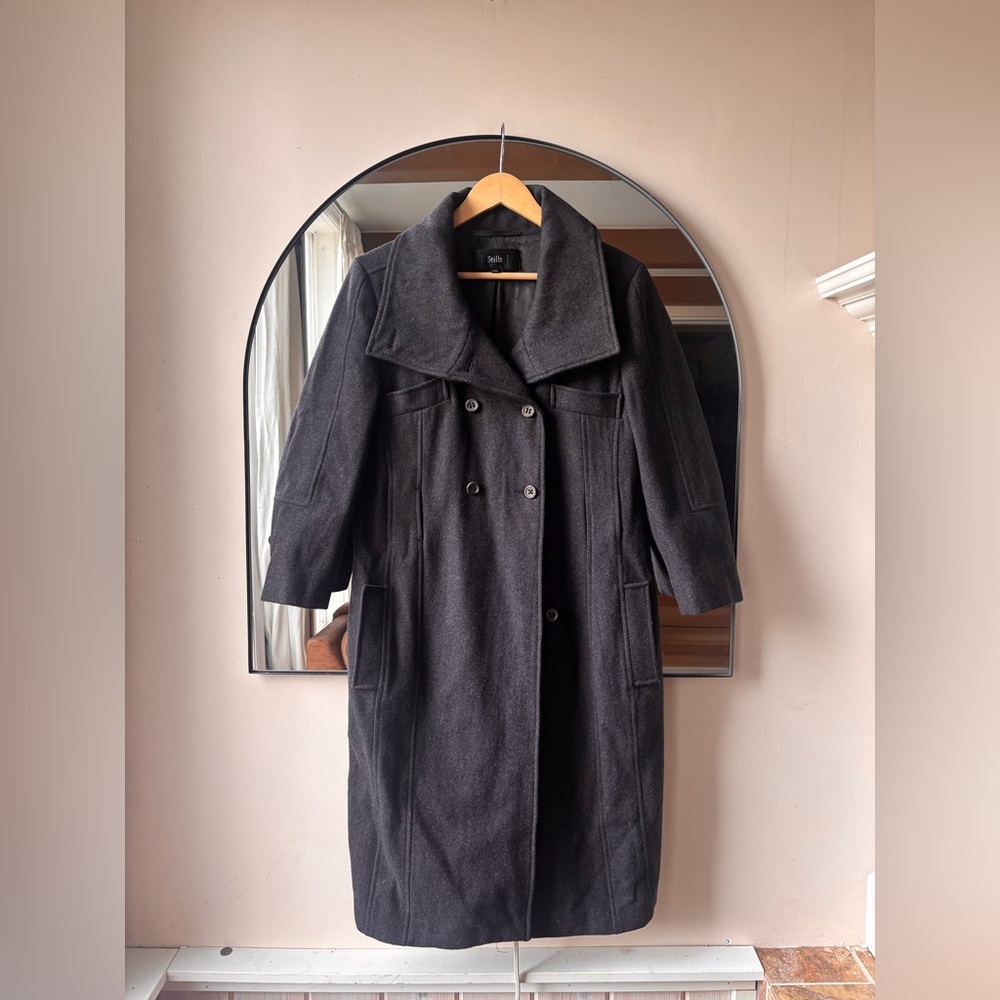 VINTAGE STILLS | wool long coat with silk lining | 40 - Picture 2 of 8